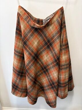 Pink Martini Neutral Plaid Circle Skirt
